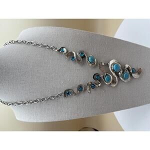 Southwest Style Silver and Turquoise Necklace